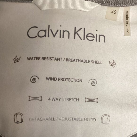 Calvin Klein Hooded Trench Coat XS Water Wind Resistant 75N - Picture 13 of 15